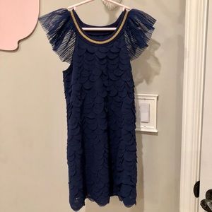 Blue scallop dress